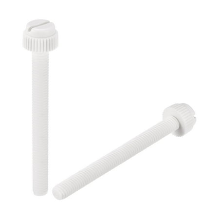 

Uxcell Plastic Machine Screws M6x60mm PP Slotted Knurled Fasteners Bolts White 40Pack