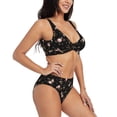 thumbnail image 2 of Daiia Flowers Women's Bikini Set Two Piece Swimsuit High Waisted Bikini Adjustable Straps Bikini Perfect for Beach, Pool, and Summer Vacation-Medium, 2 of 9