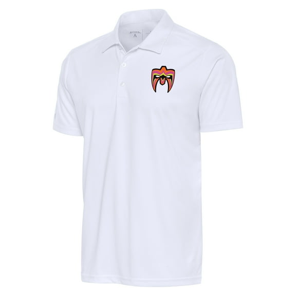 Men's Antigua White The Ultimate Warrior Tribute Polo