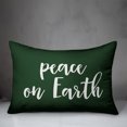 thumbnail image 2 of Creative Products Peace On Earth in Dark Green 14x20 Spun Poly Pillow, 2 of 2