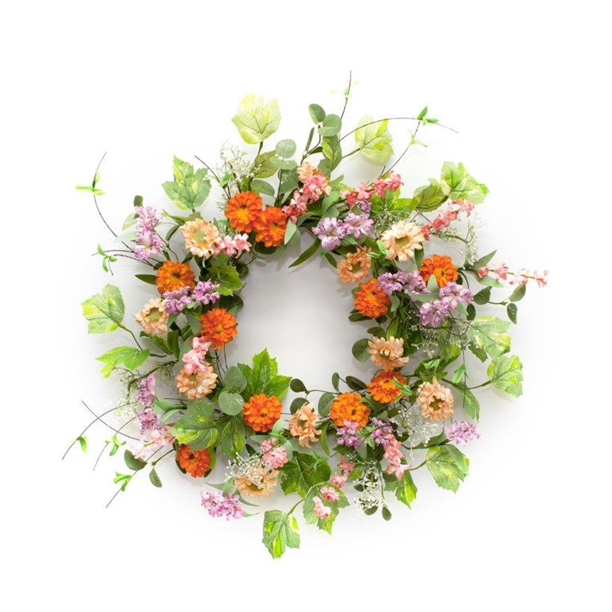 Mixed Floral Wreath 24"D Polyester/Plastic