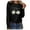 Black-30, variant on Womens Tunic Tops Casual Long Sleeve Tops Tunic Round Neck Pullover Shirts Pullover Tunic Blouses