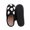 Black, variant on HTHLVMD All Over Ghost Slippers, Cute Pattern House Shoes, Halloween All Over Ghost Slippers Cute Pattern Fuzzy House Shoes Warm Plush Closed Toe Slip On Clog Indoor Footwear, Black 5.5