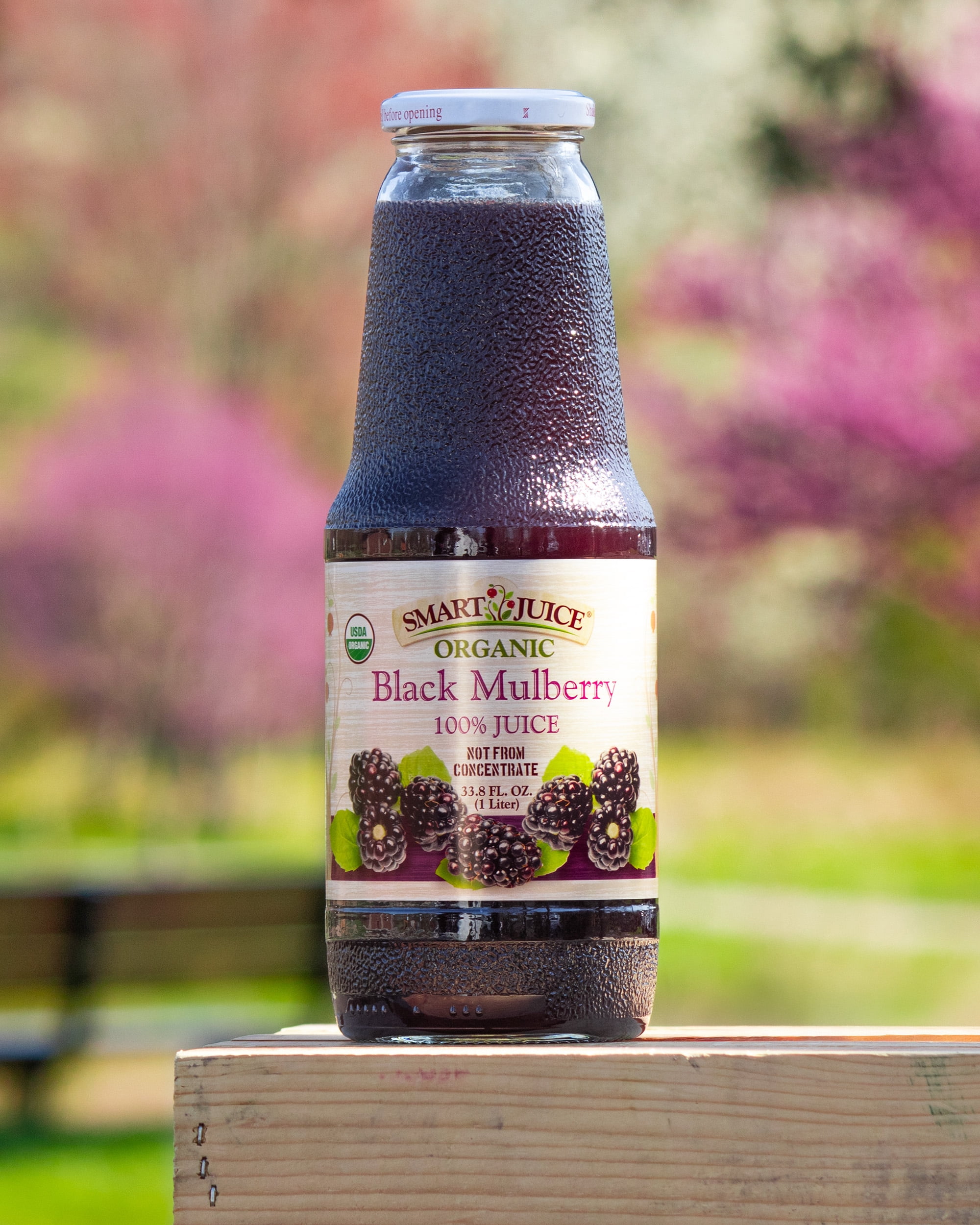 Smart Juice Organic Black Mulberry Juice - 100% Juice Not From Concentrate - 33.8 fl oz (1L) - (case of 6)