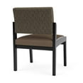 thumbnail image 3 of Lenox Wood Reception Waiting Armless Guest Chair / Black Wood / Brown / Brown, 3 of 5