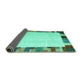 thumbnail image 2 of Ahgly Company Indoor Square Solid Turquoise Blue Modern Area Rugs, 8' Square, 2 of 4
