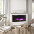 thumbnail image 4 of 36" 1500W Electric Wall-Mounted Fireplace with Flame Effect, Black 35.75" W x 4.5" D x 19" H, 4 of 5