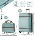 20 IN Hardside Luggage with Cosmetic Case 2 Piece Lightweight Suitcase