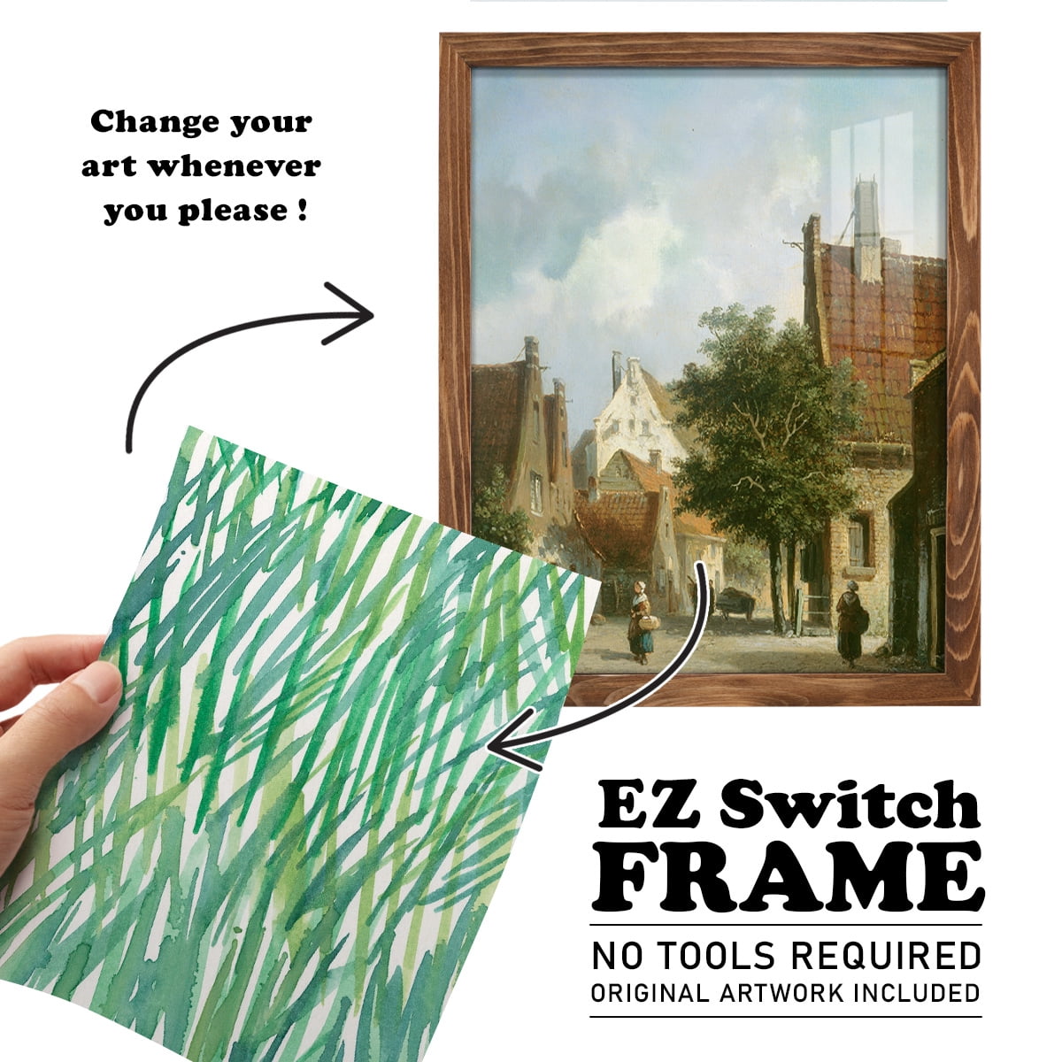 Just Grass I - Framed Print w/glass - Walnut