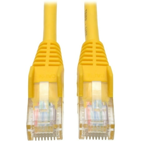 UPC: 0037332155016 | Tripp Lite Cat5e 350 MHz Snagless Molded (UTP) Ethernet Cable (RJ45 M/M) PoE Yellow 5 ft. (1.52 m)