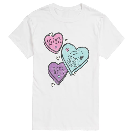 Peanuts - Candy Hearts Snoopy Short Sleeve Graphic T-Shirt