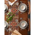 thumbnail image 2 of nqOlkjepod Retro Southwest Table Runner 120 Inches Long Farmhouse Dress Scarves, Boho Aztec Tribal Abstract Geometric Dining Tablerunner for Coffee Table/Kitchen Island/Party Décor, 13" x 120", 2 of 8