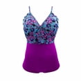 thumbnail image 1 of Traje de baño para dama Gota de Rocio Modelo 185, Traje de baño completo, Fucsia con flores, 1 of 3