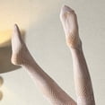 thumbnail image 3 of Idoravan Lace Patterned Fishnet Tights for Women Fishnets Leggings Lace Tights Tights for Women Pattern Knee-High Black Stockings Thin Style, 3 of 5