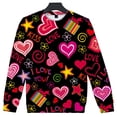 thumbnail image 4 of Moda mujer suelta cuello redondo casual manga larga impresa señoras sudadera tops Pompotops  FGAJ1762, 4 of 4