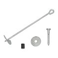 thumbnail image 2 of Anclajes de suelo, ganchos de anclaje de metal, anclajes de cobertizo, 19,7 pulgadas, estacas de tienda fáciles de usar, anclajes de suelo para postes, 2 of 8