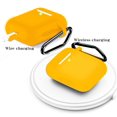 thumbnail image 2 of Silicone Airpods Cover Airpods Protective Cover Compatible With Airpods 2 & 1 Case With Carabiner [Front Led Visible] [Shockproof & Dustproof Protective Cover][Extra Protection] -Yellow, 2 of 4