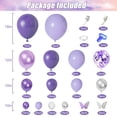 thumbnail image 2 of Kit con forma de guirnalda con forma de arco con forma de globo, color morado, para niña mariposa, 2 of 7