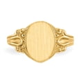 thumbnail image 4 of 14K Yellow Gold Ring Band Signet 10.5x8.0mm Closed Back, Size 5, 4 of 5