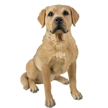 Realistic Life Size Sitting Labrador Retriever Statue Amazing Detail Glass Eyes Hand Painted Resin 22 inch Figurine Home Decor Amazing Likeness