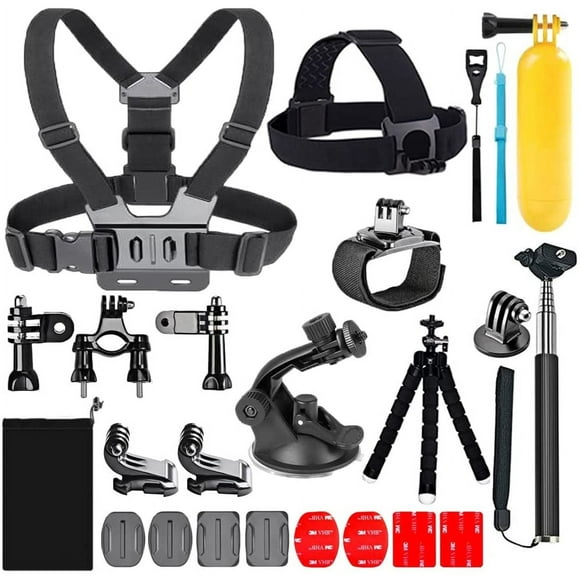 20-in-1 Action Camera Accessories for GoPro Hero 11 10 9 8 Max 7 6 5 4 Black GoPro 2018 Session Fusion Silver