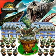 Jurassic World Rebirth Birthday Cups Party Supplies Decor Backdrop Paper Plates Fans Decorations Banner