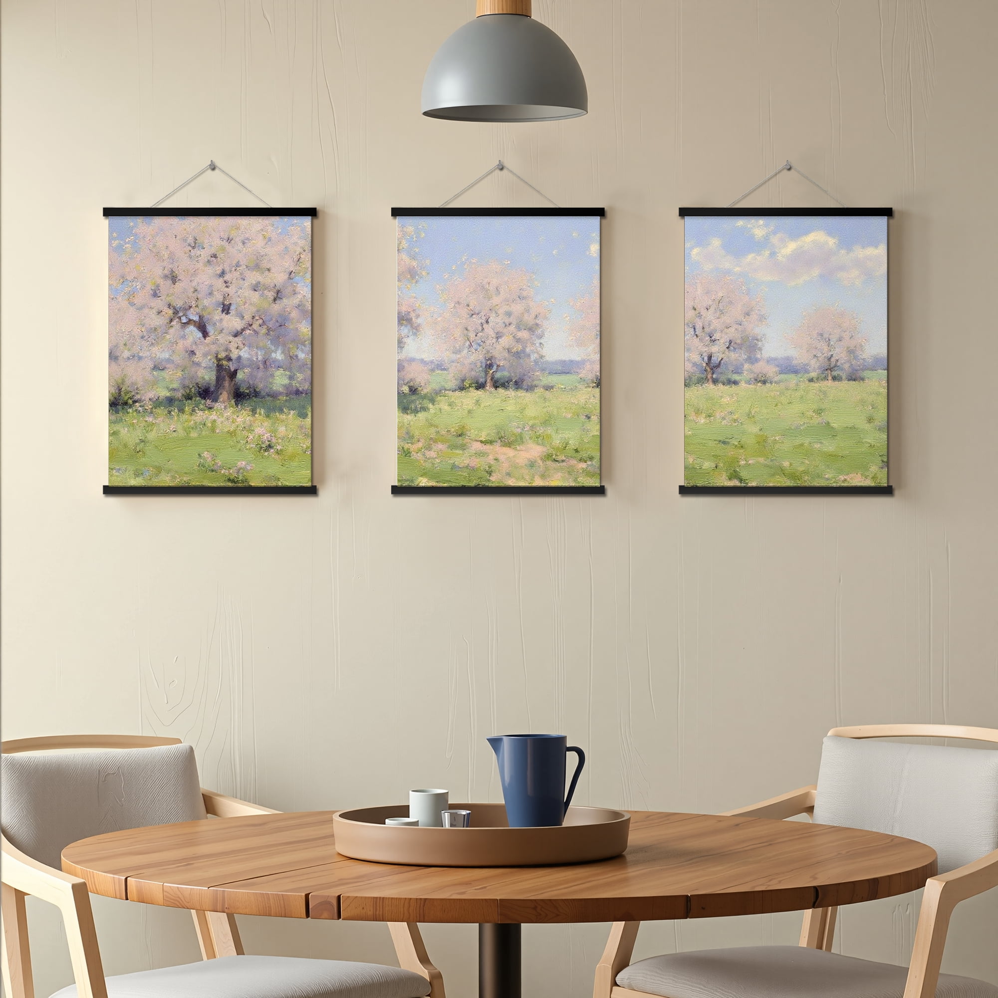 MAYEERTY Modern Abstract Wall Art Painting, Living Room Decor, Black Hanging Rod Frame, 15.7"x11.8"