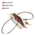 thumbnail image 4 of Genuine Cowhide Women Shoulder Bag, White Leather Underarm Bag, Barrel Style Tote, 4 of 6