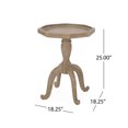 thumbnail image 4 of Tables d'Appoint Rondes Rustiques de Ferme, Petite Table d'Appoint avec Plateau Naturel et Pieds Concaves pour une Entrée Classique, 4 of 5