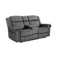 thumbnail image 4 of Lexicon Brennen Microfiber 2-Piece Manual Reclining Sofa Set in Charcoal, 4 of 15