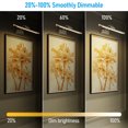 thumbnail image 3 of 2 Pack LED Picture Lights, 15.75", Metal Dimmable Artwork Lamps, CRI90+, Plug-n-Play & Hardwire Art Lighting, Satin Nickel, 3 of 7