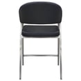 thumbnail image 5 of Adele Set of Two Counter Height Chairs in Black Leatherette w/ Brushed Stainless Steel Leg by Diamond Sofa, 5 of 8