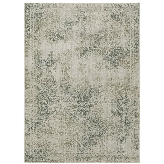 Oriental Weavers Alton Area Rug - 070E9 - 5'3" x 7'6" - in Gray/ Beige - Vintage Inspired, Stain Resistant, Family and Pet Friendly , Bedroom, Office Rug