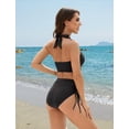 thumbnail image 3 of Set de bikini BMJL para mujer, cintura alta, adelgazante, control de barriga, 3 of 6