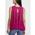 thumbnail image 2 of FREE PEOPLE Womens Burgundy Pleated Sleeveless Jewel Neck Tunic Top Size: L, 2 of 2