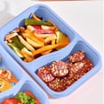 thumbnail image 5 of Gumesh Bento Snack Box Containers, 2 Compartment Divided Stackable Food Storage Containers , Meal Prep Lunch Container, 5 of 6