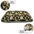 thumbnail image 3 of Vintage Pet Bed, Natural Theme Floral Motifs with Fall Flowers and Blossoms Patterns, Resistant Pad for Dogs and Cats Cushion with Removable Cover, 24" x 39", Yellow Pale Orange Black, by Ambesonne, 3 of 4
