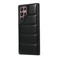 thumbnail image 4 of Allytech for Samsung Galaxy S23 Ultra Slim Case, Stylish Solid Color PU Leather Puffer 3D Down Jacket Case for Women Men, Shockproof Anti-Scratch Rugged PC Case for Samsung Galaxy S23 Ultra, Black, 4 of 6