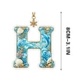 thumbnail image 3 of AZXY Christmas Ocean Themed Letter Acrylic Hanging Ornament, Seaside Snowflake Alphabet Pendant, Home Christmas Decorations, Personalized Holiday Keepsake for Xmas Tree Wreath Window, H, 3 of 7
