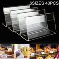 thumbnail image 4 of LEFU 40 Pack Acrylic Sign Display Holders Mini Name Card Tag Label Stand Brackets Transparent L-Shape for Business Conference Office Hotel 6 Sizes Optional, 4 of 6