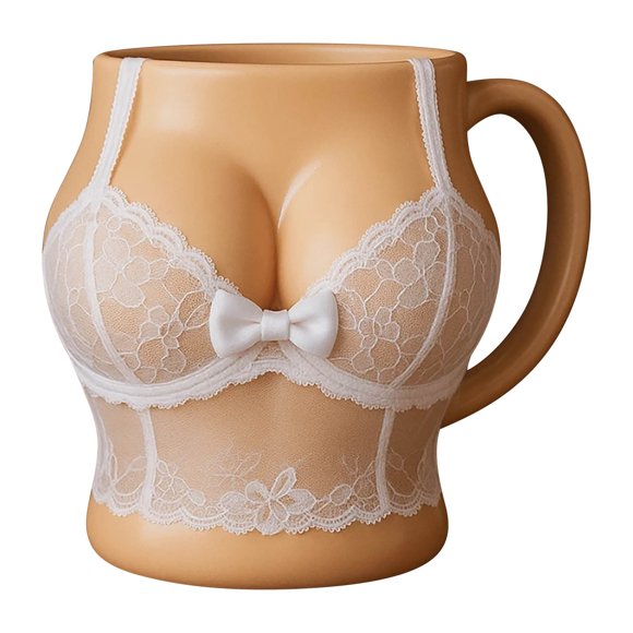 Hearth & Gear Interesting Female Figure Mug Lace Mug Interesting Mug Decoration Drinking Water Mug Materials Pure Handmade Vacuum Coffee Mug Glass Drinking Cups Set Ceramic Mug Cork Bottom G Full Cups