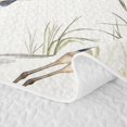 thumbnail image 5 of Erosebridal Coastal Heron Animals Twin Quilt Set,Rustic Wildlife Twin Coverlet Set,White Blue,2 Pieces,1 Bedspread and 1 Pillowcase, 5 of 7