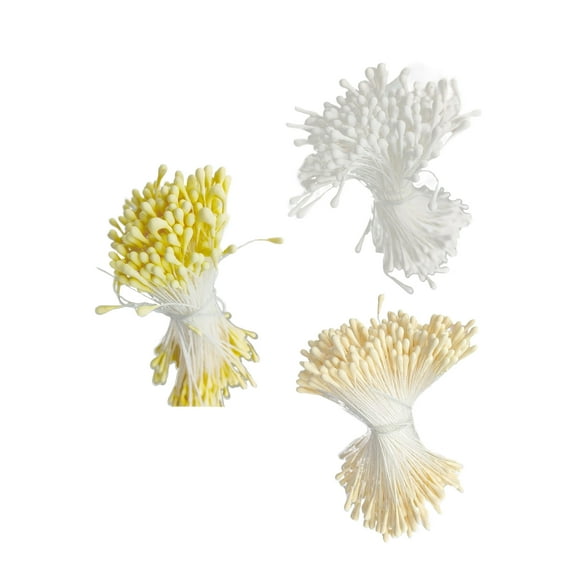 1050-1600Pcs Artificial Flower Stamens Pistil for Weddings Home Decoration 2mm Double Heads Matte Floral Stamens Pistils