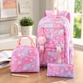thumbnail image 4 of 3 Pcs Star Prints Backpack Set, Large‑Capacity Back To School Bag, Multi‑Pocket Anti‑Theft Bookbag For Girls Campus & Casual Travel (Blue), 4 of 5