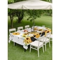 thumbnail image 4 of Outdoor Tablecloths with Umbrella Hole & Zipper, Gnomes Sunflower 54x80 Inch Tablecloth Rectangle, Bees Branches Floral Farmhouse Waterproof Table Cloth, Patio/Pool/Picnic Table Covers, 4 of 8