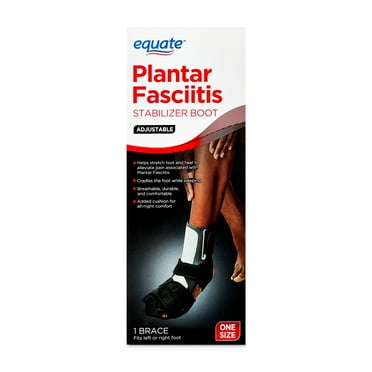 Equate Plantar Fasciitis Adjustable Stabilizer Brace Boot, Black, One Size, 1 Count