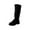 Black 2, variant on Wensltd Women Knee High Boots Low Heel Round Toe Winter Casual Slip Resistant Long Boots Black Brown
