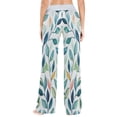 thumbnail image 5 of Women's Long Sleep Pants Home Pants Sleep Pants Wide-Leg Pants Design Elastic Fabric Casual Pants M The Leaves Are Seamless, 5 of 7