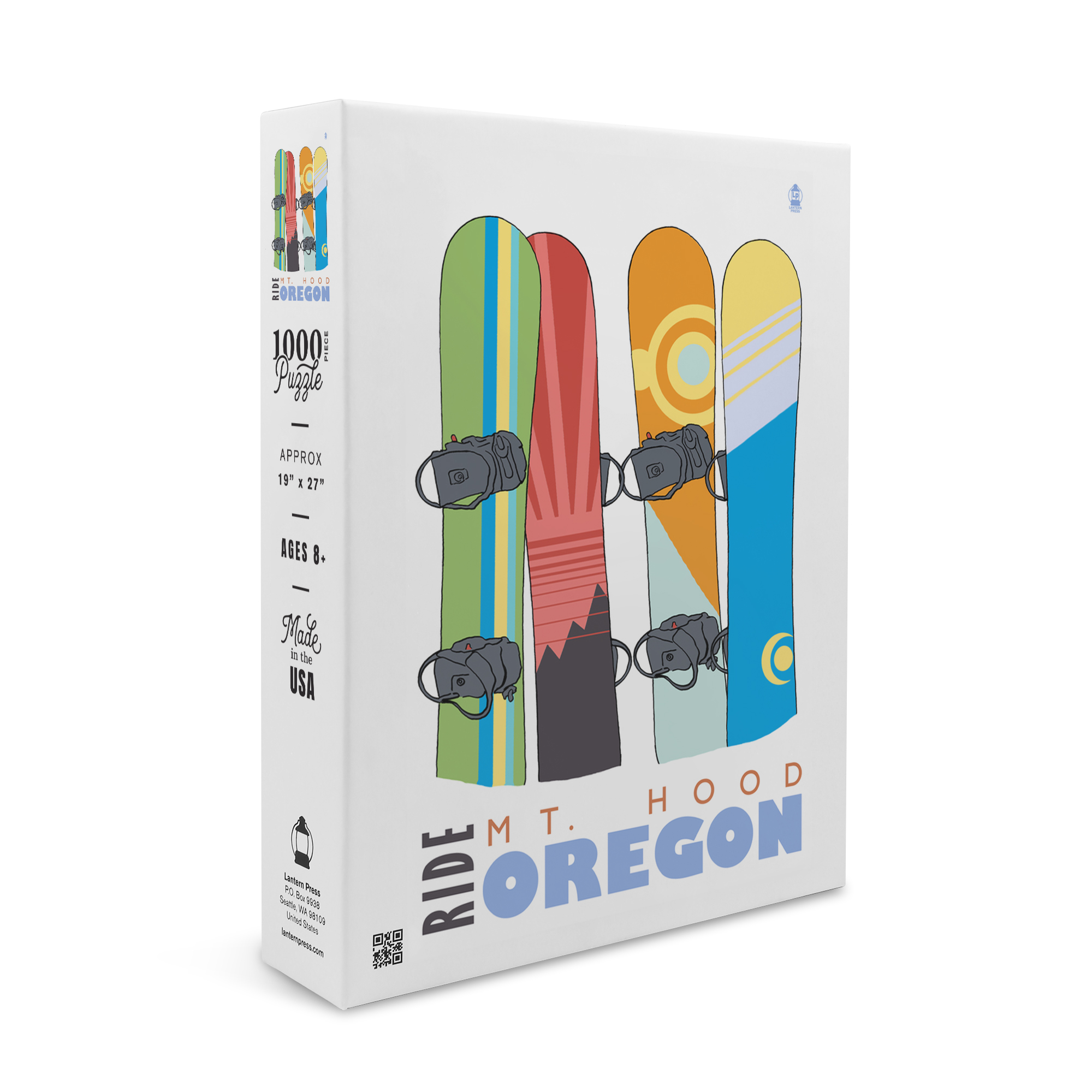 Snowboards in Snow, Mt. Hood, Oregon (1000 Piece Puzzle, Size 19x27