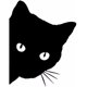 thumbnail image 1 of 2 uds gato asomándose silueta coche pegatina calcomanía gato negro coche ventana calcomanía impermeable autoadhesivo coche TUNC Sencillez, 1 of 4